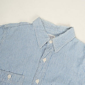 At Last ＆ Co アットラスト/BUTCHER PRODUCTS ブッチャープロダクツ WORK SHIRT STRIPE 長袖シャツ 青 Size 【14.5】 【中古品-良い】 20805632