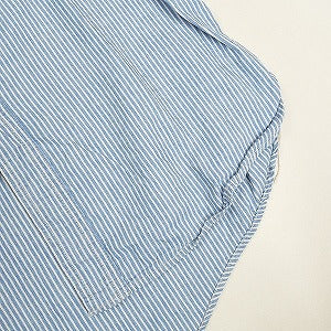 At Last ＆ Co アットラスト/BUTCHER PRODUCTS ブッチャープロダクツ WORK SHIRT STRIPE 長袖シャツ 青 Size 【14.5】 【中古品-良い】 20805632