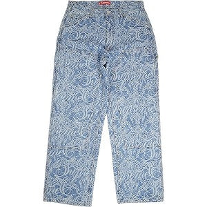 SUPREME シュプリーム 22AW Script Jacquard Double Knee Denim Painter Pant Indigo パンツ インディゴ Size 【W30】 【中古品-非常に良い】 20805657