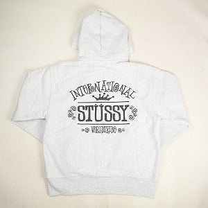 STUSSY ステューシー 24AW WORLDWIDE ZIP HOODIE Ash Heather ジップパーカー 灰 Size 【S】 【新古品・未使用品】 20805671