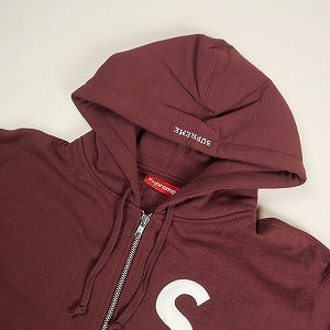 SUPREME シュプリーム 24AW S Logo Zip Up Hooded Sweatshirt Maroon ジップパーカー バーガンディー Size 【M】 【新古品・未使用品】 20805679