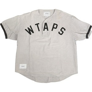 WTAPS ダブルタップス 22SS LEAGUE/SS/COTTON. FLANNEL  GREY ゲームシャツ 灰 Size 【S】 【中古品-良い】 20805732