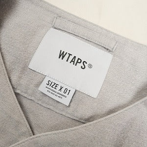 WTAPS ダブルタップス 22SS LEAGUE/SS/COTTON. FLANNEL  GREY ゲームシャツ 灰 Size 【S】 【中古品-良い】 20805732