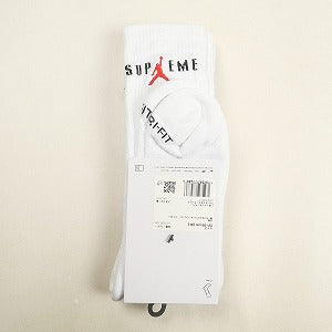 SUPREME シュプリーム ×NIKE Jordan 24AW Crew Socks White 靴下 白 Size 【M】 【新古品・未使用品】 20806068