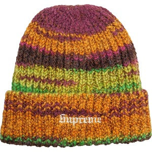 SUPREME シュプリーム 24AW Space Dye Stripe Beanie Brown ビーニー 茶 Size 【フリー】 【新古品・未使用品】 20806408