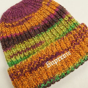 SUPREME シュプリーム 24AW Space Dye Stripe Beanie Brown ビーニー 茶 Size 【フリー】 【新古品・未使用品】 20806408