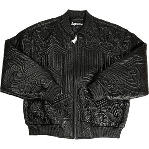 SUPREME シュプリーム ×MISTER CARTOON 24AW Embroidered Leather Jacket Black ジャケット 黒 Size 【L】 【新古品・未使用品】 20806417