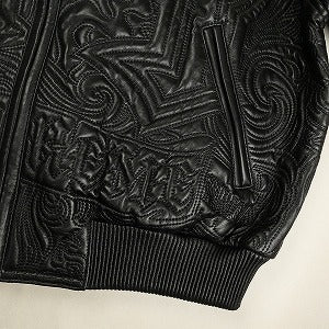 SUPREME シュプリーム ×MISTER CARTOON 24AW Embroidered Leather Jacket Black ジャケット 黒 Size 【L】 【新古品・未使用品】 20806417