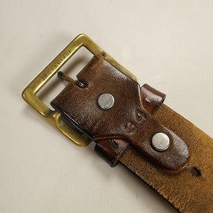 TENDERLOIN テンダーロイン 本店限定T-STUD BELT GOD BLESS VINTAGE LEATHER BROWN レザーベルト 茶 Size 【34】 【中古品-良い】 20806502