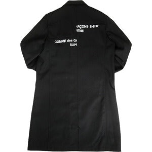 SUPREME シュプリーム ×COMME des GARCONS SHIRT 18AW Wool Blend Overcoat Black ウールコート 黒 Size 【M】 【中古品-非常に良い】 20806726