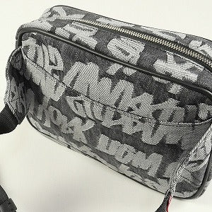 SUPREME シュプリーム 22SS Fat Tip Jacquard Denim Waist Bag Black ウエストバッグ 黒 Size 【フリー】 【新古品・未使用品】 20806742