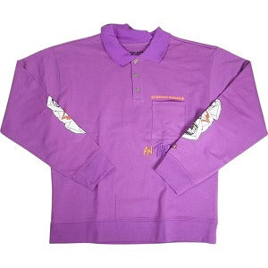 CHROME HEARTS クロム・ハーツ MATTY BOY PPO I WANT MORE NOT LESS LS POLO PURPLE 長袖ポロシャツ 紫 Size 【L】 【新古品・未使用品】 20806769