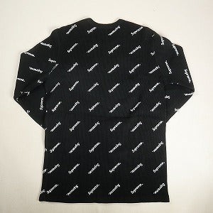 SUPREME シュプリーム 15AW Logo Waffle Thermal Long Tee Black サーマルロンT 黒 Size 【M】 【中古品-非常に良い】 20806793