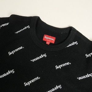 SUPREME シュプリーム 15AW Logo Waffle Thermal Long Tee Black サーマルロンT 黒 Size 【M】 【中古品-非常に良い】 20806793