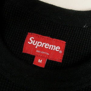 SUPREME シュプリーム 15AW Logo Waffle Thermal Long Tee Black サーマルロンT 黒 Size 【M】 【中古品-非常に良い】 20806793