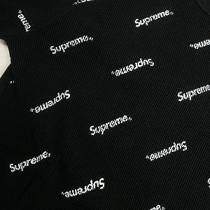 SUPREME シュプリーム 15AW Logo Waffle Thermal Long Tee Black サーマルロンT 黒 Size 【M】 【中古品-非常に良い】 20806793