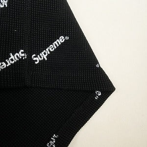 SUPREME シュプリーム 15AW Logo Waffle Thermal Long Tee Black サーマルロンT 黒 Size 【M】 【中古品-非常に良い】 20806793