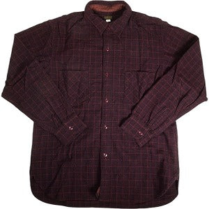 At Last ＆ Co アットラスト/BUTCHER PRODUCTS ブッチャープロダクツ WOOL SHIRT BURGUNDY 長袖シャツ バーガンディー Size 【16】 【中古品-良い】 20806831