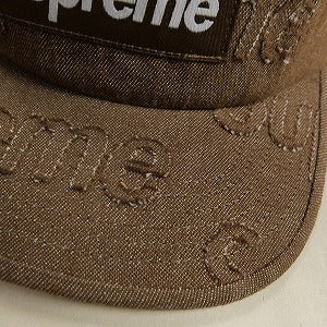 SUPREME シュプリーム 24AW Lasered Denim Camp Cap Brown キャンプキャップ 茶 Size 【フリー】 【新古品・未使用品】 20806942