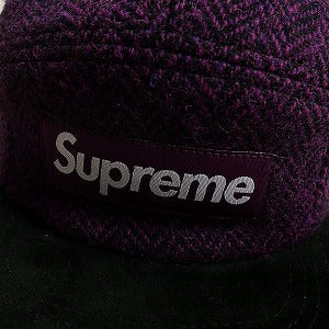 SUPREME シュプリーム ×Harris Tweed 16AW Featherweight Wool Camp Cap ウールキャンプキャップ バーガンディー Size 【フリー】 【新古品・未使用品】 20806974