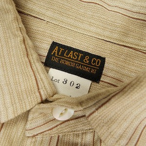 At Last ＆ Co アットラスト/BUTCHER PRODUCTS ブッチャープロダクツ STRIPE DRESS SHIRT 長袖シャツ ベージュ Size 【14.5】 【中古品-良い】 20807060