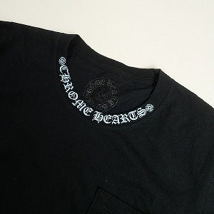 CHROME HEARTS クロム・ハーツ NECK LOGO LS POCKET L/S TEE BLACK/BLUE ロンT 黒青 Size 【S】 【中古品-良い】 20807064