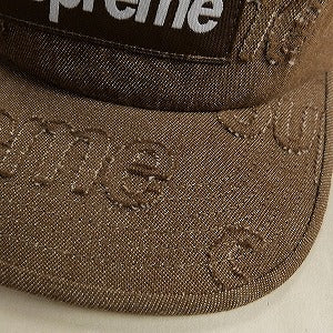 SUPREME シュプリーム 24AW Lasered Denim Camp Cap Brown キャンプキャップ 茶 Size 【フリー】 【新古品・未使用品】 20807067