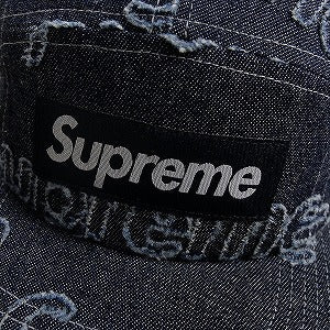 SUPREME シュプリーム 24AW Lasered Denim Camp Cap Navy キャンプキャップ 紺 Size 【フリー】 【新古品・未使用品】 20807070