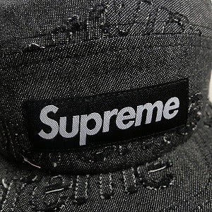 SUPREME シュプリーム 24AW Lasered Denim Camp Cap Black キャンプキャップ 黒 Size 【フリー】 【新古品・未使用品】 20807071