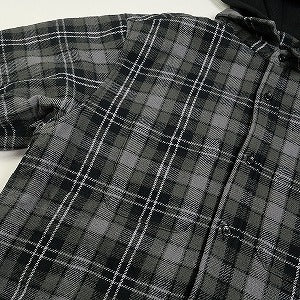 SUPREME シュプリーム 23AW Tartan Flannel Hooded shirt Black フード付き長袖シャツ 黒 Size 【L】 【新古品・未使用品】 20807143