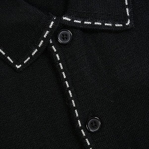 SUPREME シュプリーム 22AW Contrast Stitch Button Up Black カーディガン 黒 Size 【L】 【新古品・未使用品】 20807145