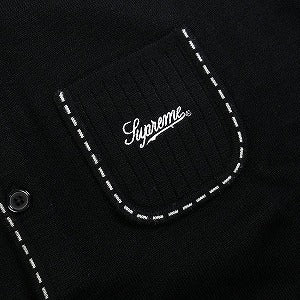 SUPREME シュプリーム 22AW Contrast Stitch Button Up Black カーディガン 黒 Size 【L】 【新古品・未使用品】 20807145