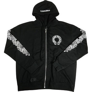 CHROME HEARTS クロム・ハーツ HORSESHOE FUCK YOU ZIP HOODIE BLACK ジップパーカー 黒 Size 【L】 【中古品-非常に良い】 20807202