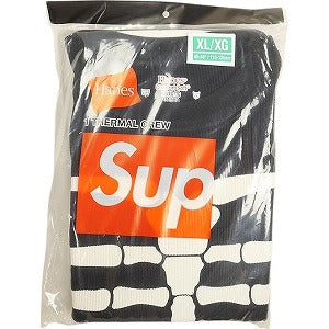 SUPREME シュプリーム ×Hanes 24AW Bones Thermal Crew Black サーマルロンT 黒 Size 【L】 【新古品・未使用品】 20807214