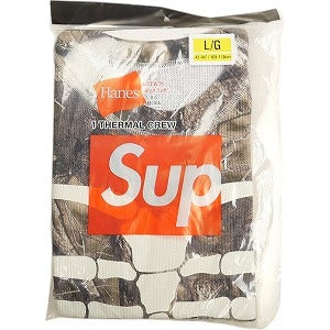 SUPREME シュプリーム ×Hanes 24AW Bones Thermal Crew TrueTimber HTC Fall Camo サーマルロンT 茶 Size 【L】 【新古品・未使用品】 20807215