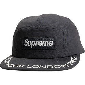 SUPREME シュプリーム 18SS NEWYORK LONDON PARIS Cap Black キャップ 黒 Size 【フリー】 【中古品-良い】 20807265