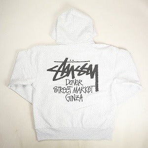 STUSSY ステューシー ×DOVER STREET MARKET 24AW STOCK DSM GINZA ZIP HOODIE ASH GRAY ジップパーカー 灰 Size 【M】 【新古品・未使用品】 20807293