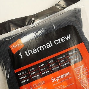 SUPREME シュプリーム ×Hanes 24AW Bones Thermal Crew Black サーマルロンT 黒 Size 【XL】 【新古品・未使用品】 20807472