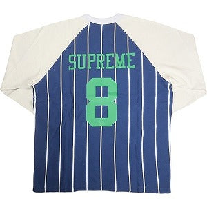 SUPREME シュプリーム 24AW Stripe Raglan L/S Top Navy ロンT 紺 Size 【L】 【新古品・未使用品】 20807577