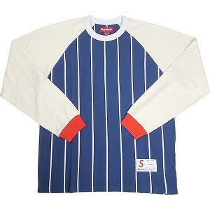 SUPREME シュプリーム 24AW Stripe Raglan L/S Top Navy ロンT 紺 Size 【L】 【新古品・未使用品】 20807577