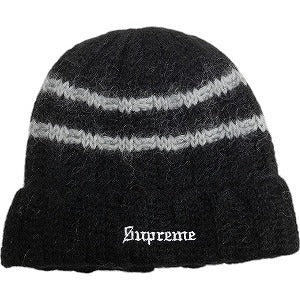 SUPREME シュプリーム 24AW Brushed Stripe Beanie Black ビーニー 黒 Size 【フリー】 【新古品・未使用品】 20807590