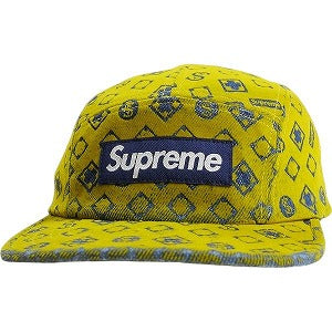 SUPREME シュプリーム 24AW Flocked Denim Camp Cap Yellow キャンプキャップ 黄 Size 【フリー】 【新古品・未使用品】 20807597