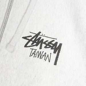 STUSSY ステューシー 24AW STOCK TAIWAN ZIP HOOD ASH HEATHER 台湾限定ジップパーカー 薄灰 Size 【L】 【新古品・未使用品】 20807634