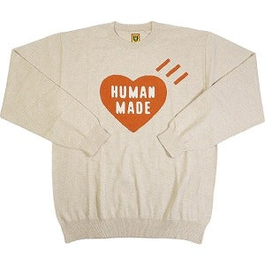 HUMAN MADE ヒューマンメイド 22AW HEART L/S KNIT SWEATER BEIGE ニット ベージュ Size 【XL】 【新古品・未使用品】 20807645