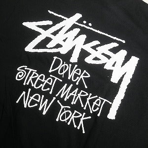 STUSSY ステューシー ×DOVER STREET MARKET 23AW STOCK DSM NEW YORK BLACK TEE Tシャツ 黒 Size 【M】 【新古品・未使用品】 20807843