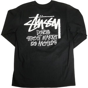 STUSSY ステューシー ×DOVER STREET MARKET 23AW STOCK DSM LOS ANGELES L/S TEE BLACK ロンT 黒 Size 【M】 【新古品・未使用品】 20807848