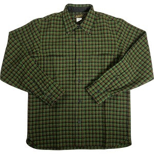 At Last ＆ Co アットラスト/BUTCHER PRODUCTS ブッチャープロダクツ WOOL SHIRT CHINSTRAP 長袖シャツ 緑 Size 【15】 【中古品-非常に良い】 20808000