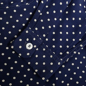 At Last ＆ Co アットラスト/BUTCHER PRODUCTS ブッチャープロダクツ DOT RAYON SHIRT NAVY 長袖シャツ 紺 Size 【XS】 【中古品-非常に良い】 20808013