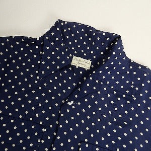 At Last ＆ Co アットラスト/BUTCHER PRODUCTS ブッチャープロダクツ DOT RAYON SHIRT NAVY 長袖シャツ 紺 Size 【XS】 【中古品-非常に良い】 20808013