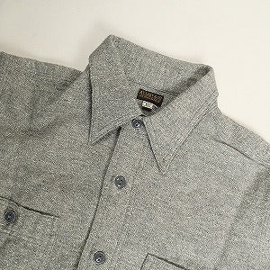 At Last ＆ Co アットラスト/BUTCHER PRODUCTS ブッチャープロダクツ WOOL SHIRT CHINSTRAP 長袖シャツ 灰 Size 【14.5】 【中古品-良い】 20808020